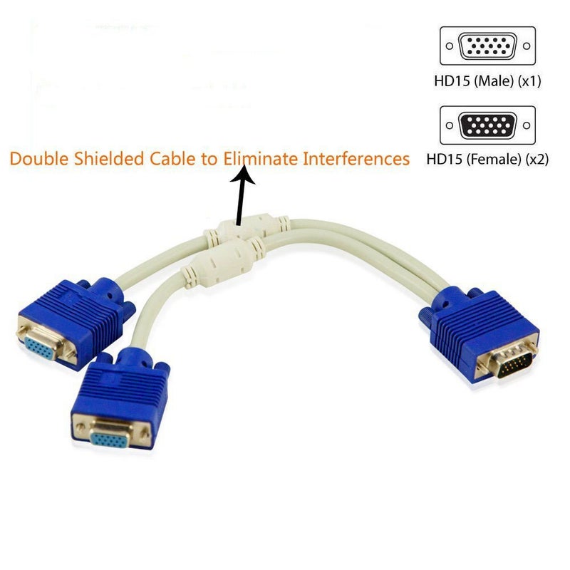 Gocomcom Honbay VGA Monitor Y Splitter Cable - Image 2